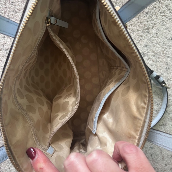 Kate Spade Dome Satchel | Light Blue with Gold Accents - Picture 6 of 6